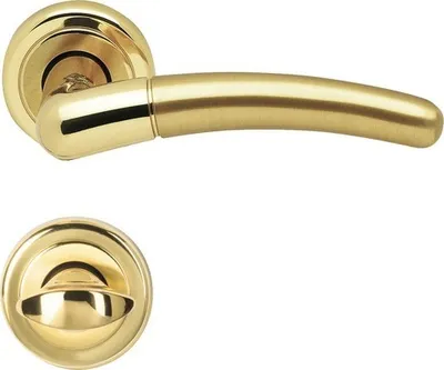 Produktbild von Rosettengarnitur für Bad-WC-Türen, inkl. WC-Riegel, Cliprosette Ø50mm