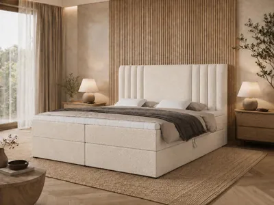 Produktbild von Emlar Boxspringbett Sava 140x200 - Bett mit Matratze und Topper - Boxspringbett mit Bettkasten und Matratze - Boxspringbett Beige (Quelle 02)