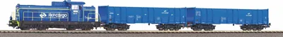 Produktbild von Piko 97937 Start-Set mit Bettung Güterzug Diesellok SM 42 mit 2 offenen Güterwagen PKP Cargo IV