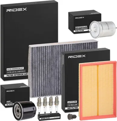Produktbild von RIDEX Inspektionspaket Filterset für VW Golf IV Schrägheck (1J1) Bora Limousine (1J2)