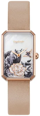 Produktbild von ENGELSRUFER ERWA-FLOWER1-LBR1-RR Damen-Armbanduhr, Roségold-Gehäuse, Leder-Armband