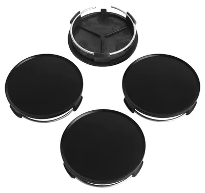 Productafbeelding van KitsPro wielnaafdoppen, 7,3 cm, 4 stuks (matzwart, buitenmaat 75 mm, binnenmaat 7)