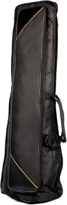 Produktbild von Trompetentasche, Reisetasche mit Verstellbarem Schultergurt und Taschen, aus 600D Oxford-Tuch, inklusive 5mm Baumwollgeketteter Zubehörteile für Alt/Tenor-Trompete in Schwarz