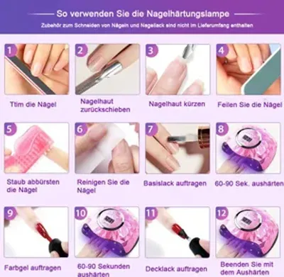 Produktbild von LED-Nagellampe Lamp Nägel Nageltrockner Nagellampe UV Lampe für Nägel
