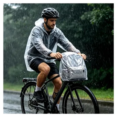 Produktbild von Wasserdichte Rucksack-Regenhülle - 50 Stück, Leicht und Kompakt für den Regenschutz