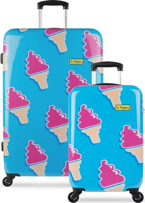 Produktbild von BHPPY Reisekoffer set 2-teilig S&XL, Kofferset, Hartschalen koffer mit rollen, Trolley Set, Koffer set mit Zahlenschloss, Farbe Blau