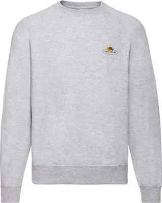 Produktbild von Fruit of the Loom Classic Raglan Sweat mit Vintage-Logo auf der Brust