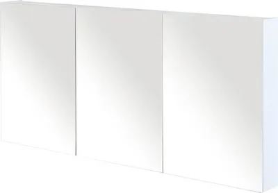 Obrázek produktu pro Zrcadlová skříňka bez osvětlení Sanox 140 x 13 x 65 cm bílá vysoce lesklá se 3 dvířky oboustranně zrcadlové