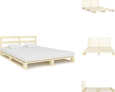 Produktbild von vidaXL Palettenbett Massivholz Kiefer 180×200 cm -  Betten & Bettgestelle