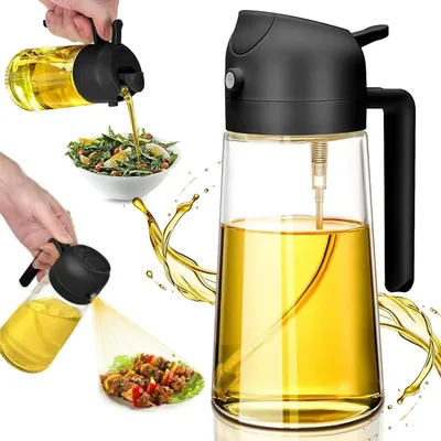 Imagen del producto de Dispensador y pulverizador de aceite de 450 ml para la cocina