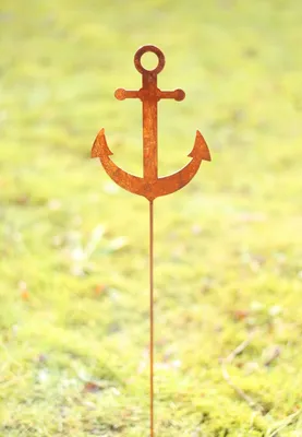 Produktbild von Rost Gartenstecker Anker 62 cm Edelrost Gartendeko maritim Metall Rostdeko