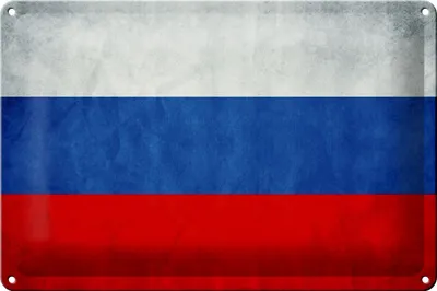 Produktbild von Blechschild Flagge Russland, 30 x 20 cm, Blechschilder Fahne Nationalität