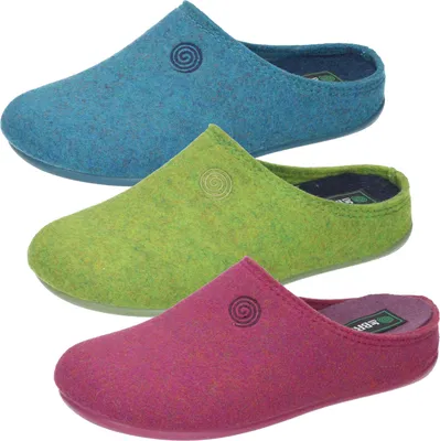 Produktbild von Dr. Brinkmann Damen Pantoffeln Filz Hausschuhe 320698, Größe:37 EU, Farbe:Grün
