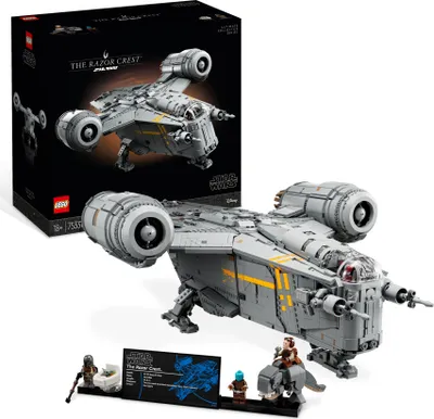 Produktbild von LEGO 75331 Star Wars The Razor Crest, Ultimate Collectors Series Set, Raumschiff Modellbausatz für Erwachsene, großes Der Mandalorianer Sammlerstück