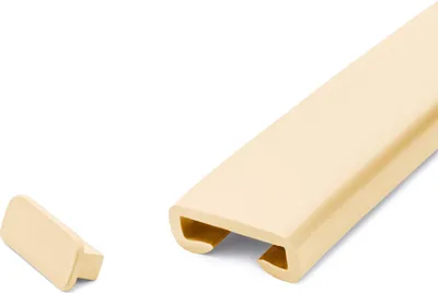 Productafbeelding van QUEST afsluitstuk voor PVC-leunrailprofiel, eindstuk voor PREMIUM-leunrailprofiel, 40x8, crème