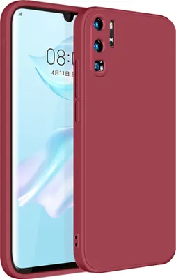Produktbild von Huawei P30 Pro Hülle, LaimTop Slim Liquid Silikon Gel Gummi Schutzhülle für Huawei P30 Pro Rot