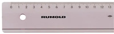 Produktbild von RUMOLD Kunststoff-Lineal, transparent, 20 cm