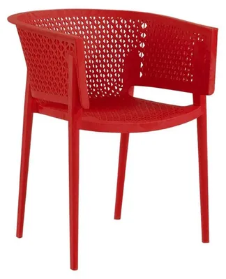 Image de Fauteuil de terrasse en POLYPROPYLENE rouge pour Exterieur
