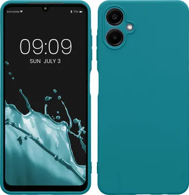 Produktbild von kwmobile Handyhülle für Samsung Galaxy A06 Hülle - weiches Handy Silikon Case - Schutzhülle Cover - Petrol matt