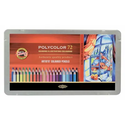 Zdjęcie produktu dla Kredki artystyczne KOH-I-NOOR Polycolour 3827 - 72 sztuki