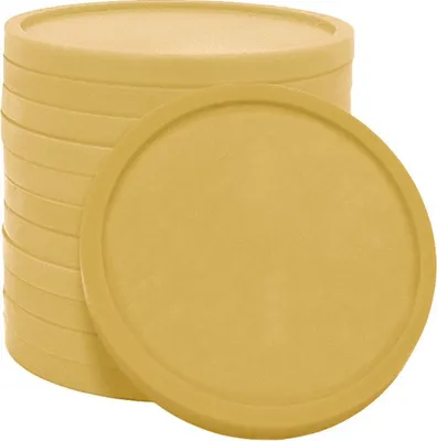 Image de Jetons de buvette en plastique recyclé CombiCraft jaune pastel - Ø29 mm - 100 pièces