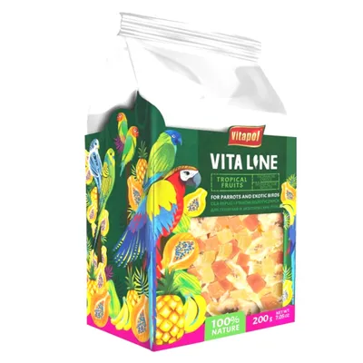 Immagine prodotto di Vitapol VITALINE - Frutti tropicali per tutti i pappagalli 200g