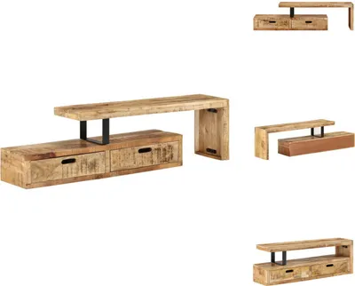 Immagine prodotto di vidaXL Mobile TV in legno massiccio di mango - Mobili TV