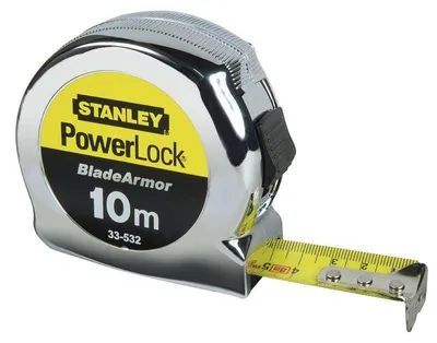 Imagen del producto de Stanley - Cinta métrica "Powerlock" AW1406 (8 m) (Plata/Amarillo)