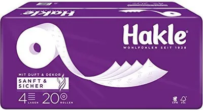 Obrázok produktu pre Hakle toaletný papier "Gentle & Safe", 4-vrstvový, 16 roliek so 130 listami