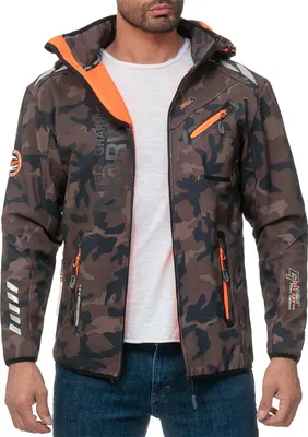 Produktbild von Geographical Norway Herren Regular Fit Softshelljacke  royaute men Kaki-Orange M
