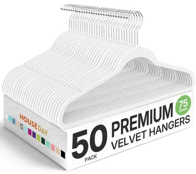 Obrázok produktu pre Solidchoice – Sada 50 prémiových zamatových vešiakov na oblečenie