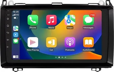 Productafbeelding van Autoradio met Bluetooth – CarPlay – Geschikt voor Mercedes-Benz B200 / Sprinter W906 / Viano / Vito W639 – Compatibel met Apple en Android – Stereo – Navigatiesysteem