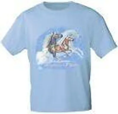 Produktbild von Kinder-T-Shirt mit Print - Haflinger Asterix - 08243 hellblau - ©Kollektion Bötzel - Gr. 110-164 Größe - 110/116
