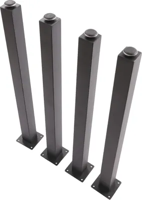 Zdjęcie produktu dla Nogi do stołu Metalowe nogi do mebli 28''H Nogi do biurka z regulacją wysokości Zabawa DIY Czarny