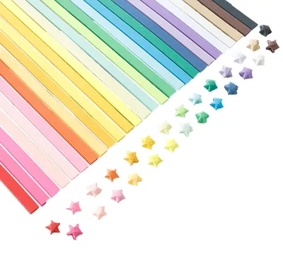 4320 Origami-Papierstreifen, 27 Farben, doppelseitig