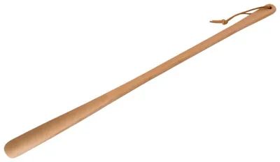 Produktbild von Hofmeister Holzwaren Schuhlöffel, Schuhanzieher, geölt, mit Lederband Länge:630 mm, aus Buchenholz 20636