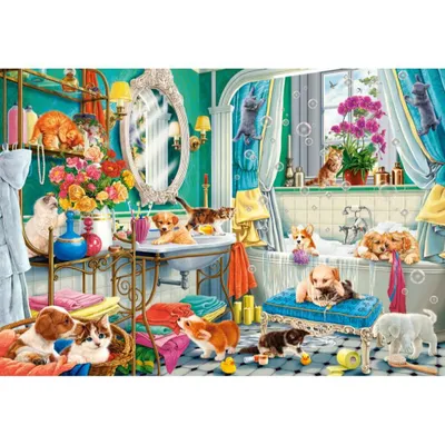 Produktbild von Castorland Puzzle Crazy Pet Bath - 1500 Teile Jigsaw Puzzle