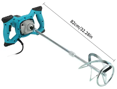 Obrázek produktu pro Míchadlo na beton – ruční míchadlo na maltu a barvy – 220 V – 2100 W – 6 rychlostí – M14 – modrá barva