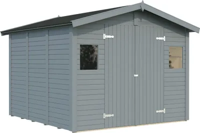 Produktbild von Palmako Gerätehaus Dan 7,5 m² - 16 mm hellgrau lackiert