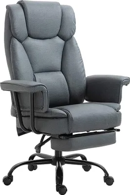 Obrázek produktu pro Kancelářská židle VINSETTO 920-064, ergonomické manažerské křeslo, otočné o 360°, výškově nastavitelné, šedé - A