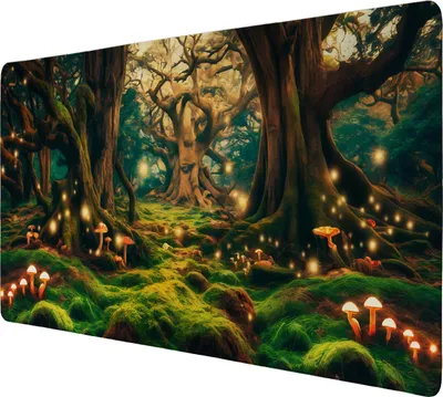 Produktbild von Verzauberter Mystischer Wald Schreibtischunterlage 89x40cm XXL Mauspad -