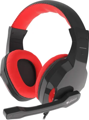 Image de GENESIS ARGON 110 Gaming Headset, supra-auriculaire, filaire, microphone, noir/rouge