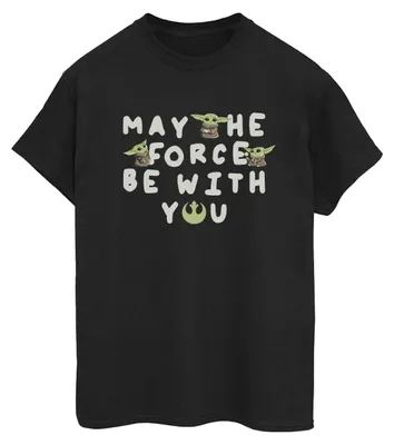 Produktbild von Star Wars - "The Mandalorian May The Force Be With You" T-Shirt für Damen BI46010 (XXL) (Schwarz)
