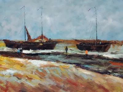 Produktbild von Vincent Van Gogh Kunstdruck Bild - Strand Von Scheveningen Bei Windstille, 1882 (60 x 80 cm)