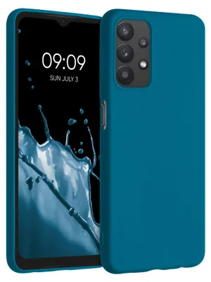 Produktbild von kwmobile Handyhülle für Samsung Galaxy A32 5G Hülle - TPU Case - Kabelloses Laden - Schutzhülle Cover in Karibikblau