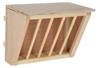 Productafbeelding van Hooiruif - Hooiruif konijn - Houten hooirek - 25 x 17 x 20 cm - Hout