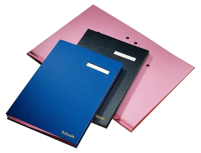 Image de Esselte Unterschriftenmappe 621061 DIN A4 20Fächer Pappe PP schwarz