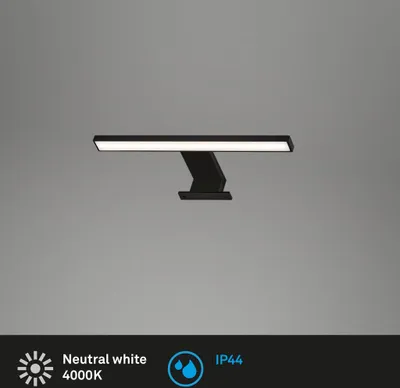 Produktbild von LED Spiegelleuchte Spiegellampe IP44 5 W schwarz Metall-Kunststoff Briloner