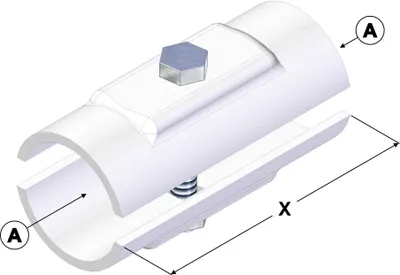 Produktbild von Rohrkupplung außen, 1 1/4" (42,4 mm)