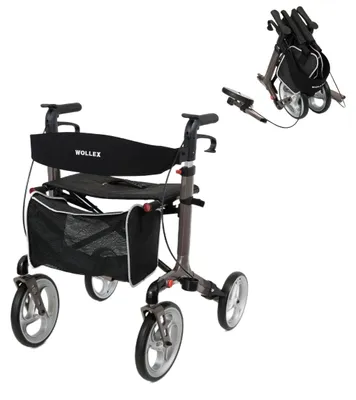 Produktbild von BellaMate Leichtgewicht-Rollator faltbar mit Sitz & Rückenlehne, nur 8,7 kg